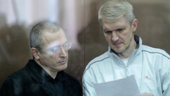 Ходорковский и Лебедев на процессе
