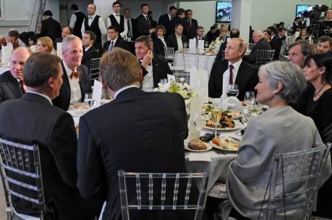 Майкл Флинн на вечеринке RT с Путиным