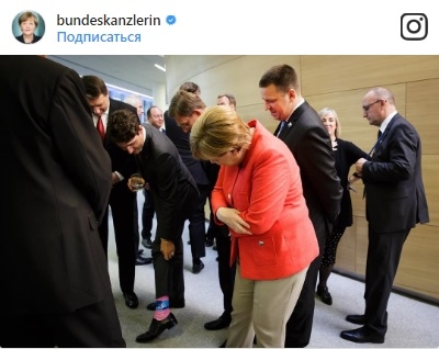 Ангела Меркель сделала комплимент носкам Трюдо