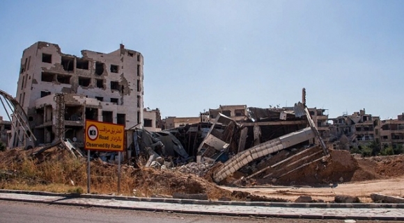руины зданий в Сирии