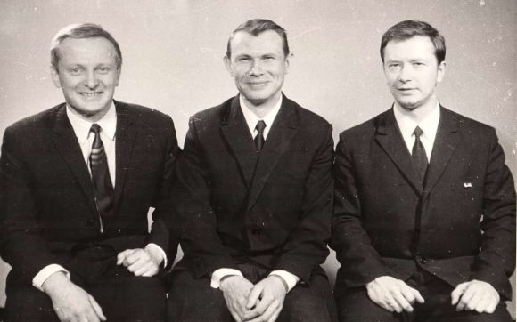 Трое ученых: Герман Мановцев, Борис Улыбышев и Андрей Божко