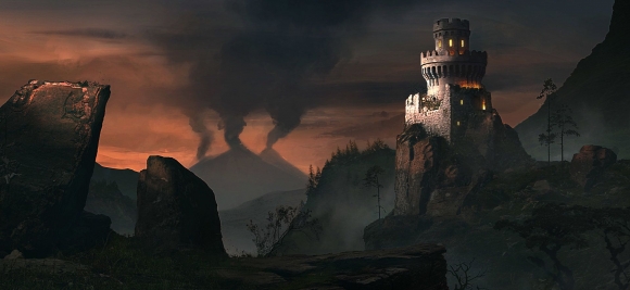Минас-Тирит на Тол Сирион.  Эльфийская крепость и вотчина Саурона в мире Толкин