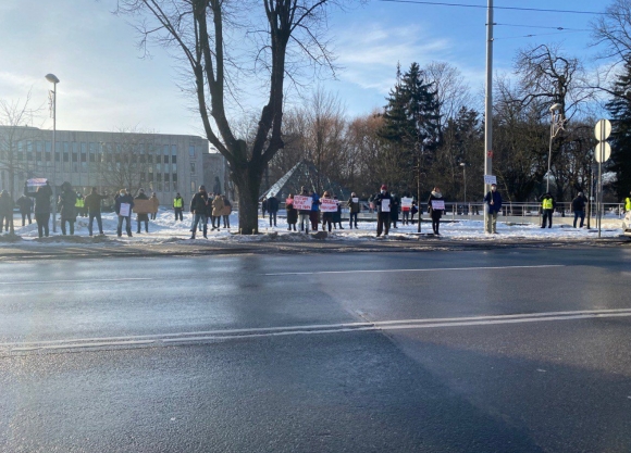 В Риге прошел пикет в поддержку Алексея Навального