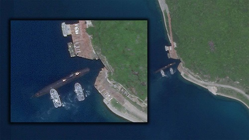 Американцы с помощью спутника обнаружили секретную базу подводных лодок Китая