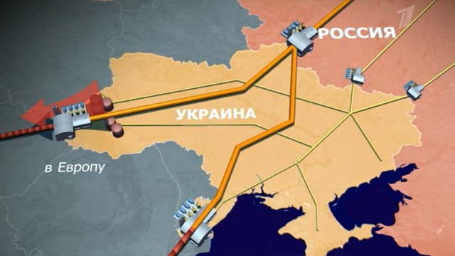 Транзит газа через украину карта