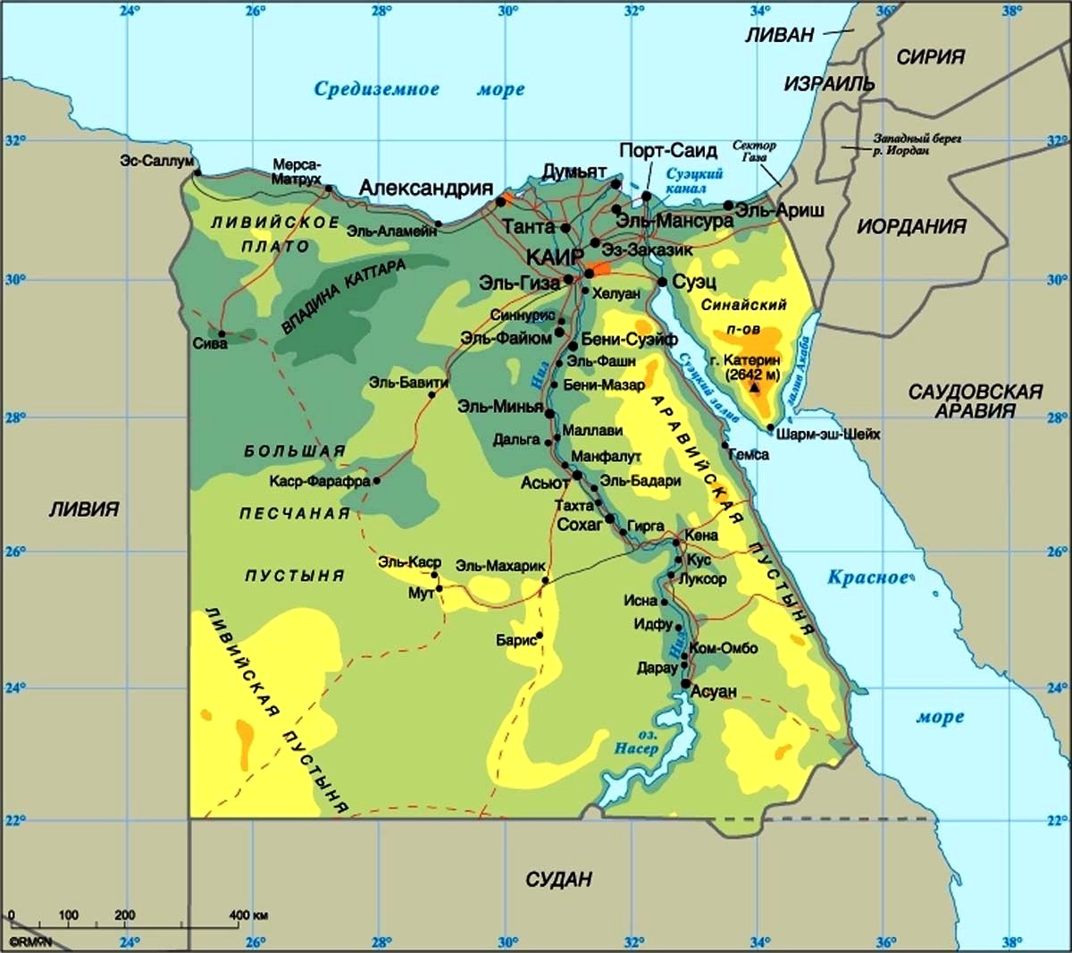 Сколько городов в египте. Синайский полуостров на карте Египта. Карта Египта на русском языке с городами подробная. Карта Египта на русском языке с городами. На карте Египет на карте.