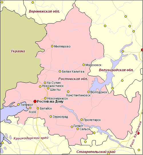 Карта донецка ростовская область карта