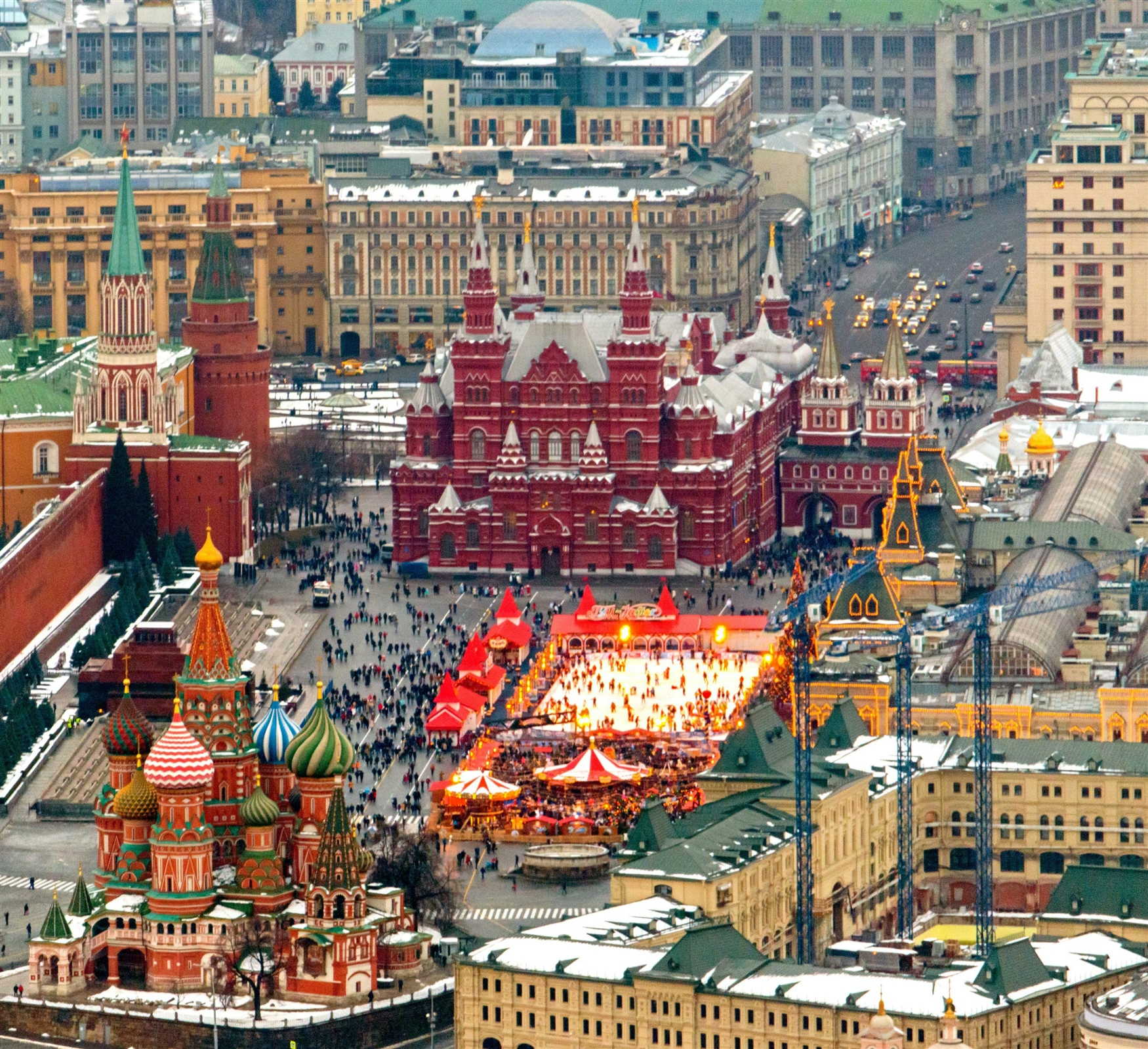 Фото красной площади с высоты