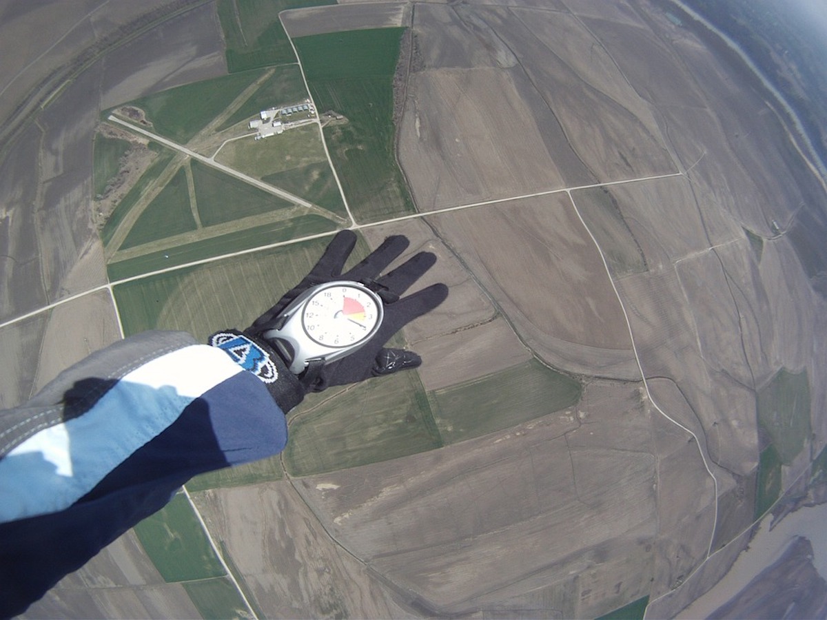 Фото с парашюта от первого лица