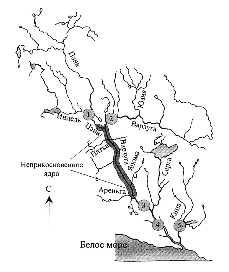 Река варзуга карта