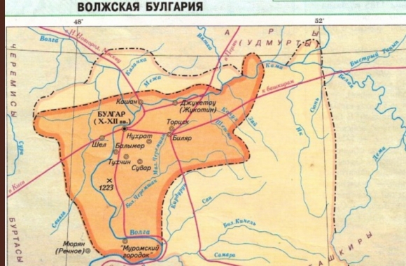 Карта городов волжской булгарии