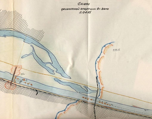 Схема десантной операции по захвату Венского моста
