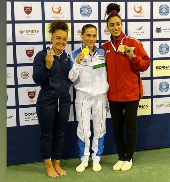 46 - летняя гимнастка из Узбекистана Оксана Чусовитина победила на этапе Кубка мира в Катаре