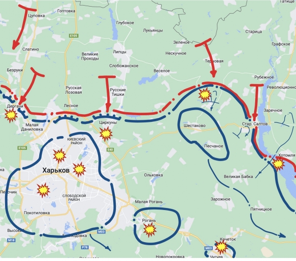 Под Харьковом российские войска перешли в контрнаступление