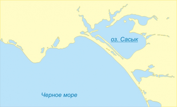 Шторм в Крыму резко снизил солёность озера Сасык-Сиваш