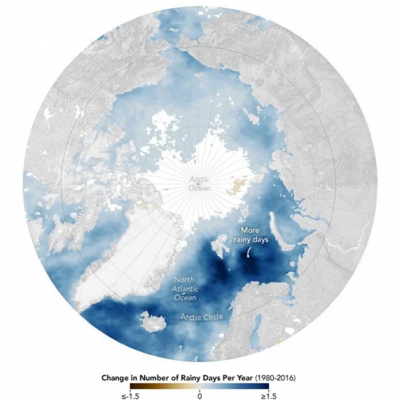 Ученые отследили петлю обратной связи дождей в Арктике