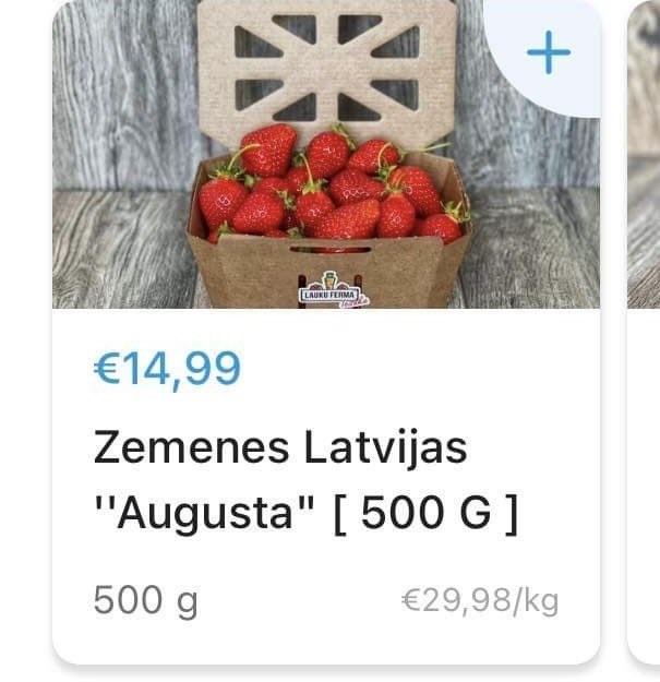 Сколько стоит клубника в Латвии